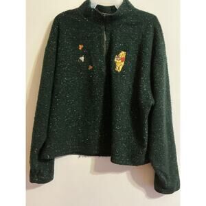 The Disney Store Women’s Winnie The Pooh Nature Walk Green Sweater Size XL
